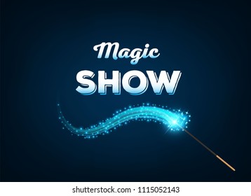 Ilustración vectorial creativa de palo mágico milagroso con chispa aislada en fondo transparente. La herramienta del asistente de diseño de arte resplandece. Concepto abstracto de estrellas gráficas, luces, elemento energético