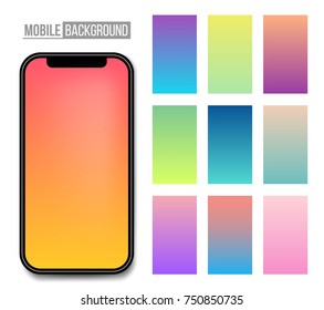 Creative vector illustration of mobile app soft color background. Art design modern screen. Mesh gradients. Abstract concept graphic element.