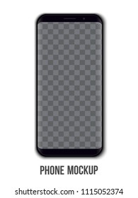 Creative vector illustration of mobile phone isolated on background. Art design mockup template. Abstract concept graphic element cellphone with edge side style shiny layer