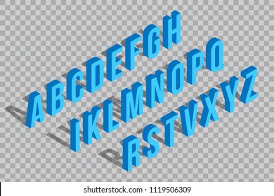 Creative vector illustration of modern trend glitch isometric font isolated on background. Art design 3d alphabet with distortion with drop shadow. Abstract concept graphic typeface element