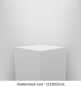 Creative Vector Illustration Of Museum Pedestal, Stage, 3d Podium Set Isolated On Transparent Background. Art Design Blank Template Mockup. Abstract Concept Graphic Element For Product Presentation