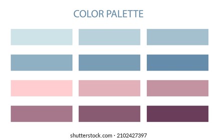 Creative vector illustration of natural tone color palette set isolated on white background. Art design.Shape in natural color palette