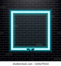 Creative vector illustration of neon lamp sign. Art design isolated bulb banner. Abstract concept graphic element