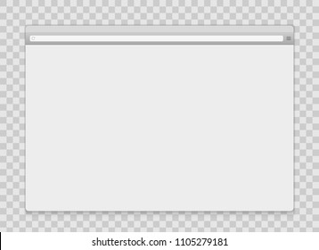 Creative vector illustration of open internet browser isolated on background. Art design window, frame search template. Abstract concept graphic blank web page element for pc, tablet and mobile phone
