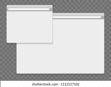 Creative vector illustration of open internet browser isolated on background. Art design window, frame search template. Abstract concept graphic blank web page element for pc, tablet and mobile phone