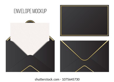 Creative vector illustration of open paper envelope isolated on background. For message, mail, email and business document. Art design. Abstract concept graphic element. Realistic mockup.