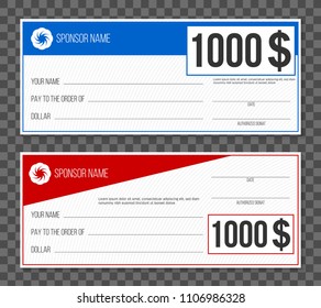 Creative vector illustration of payment event winning check isolated on background. Art design empty blank mockup. Abstract concept graphic lottery element