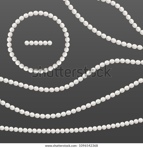 Creative vector\
illustration of pearl glamour beads. Art design borders necklace\
patterns. Abstract concept graphic element. Elegant luxury\
decoration vintage feminine\
accessories