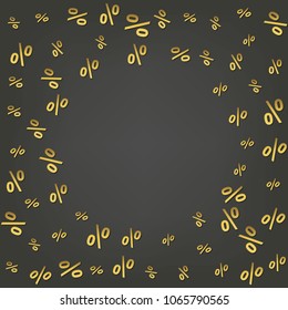 Creative vector illustration of percent business background. Seamless pattern. Discount deal. Economic finance promotion art design. Abstract concept graphic element. Big sale. Black friday.