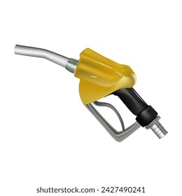 Ilustración vectorial creativa de gasolina, diesel, boquilla de llenado de gas aislado sobre fondo transparente.