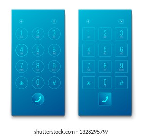 Creative vector illustration of phone dial, keypad with numbers isolated on transparent background. Art design smartphone touchscreen device. Abstract concept graphic user interface element