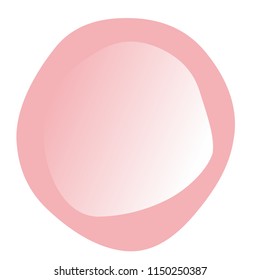 Creative vector illustration of pink color round banner. Abstract concept graphic tag element vector template