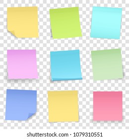 Creative vector illustration of post note papers sticker pin isolated on transparent background. Translucent adhesive sticky tape art design. Abstract concept graphic element. Sheet for your design