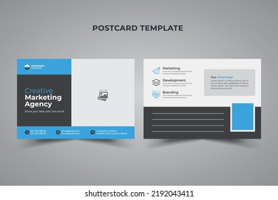 Creative vector illustration of postcard isolated on transparent background. Postal travel card art design. Abstract concept graphic element Corporate business or marketing agency postcard template