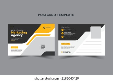 Creative vector illustration of postcard isolated on transparent background. Postal travel card art design. Abstract concept graphic element Corporate business or marketing agency postcard template
