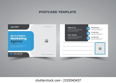 Creative vector illustration of postcard isolated on transparent background. Postal travel card art design. Abstract concept graphic element Corporate business or marketing agency postcard template