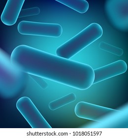 Creative vector illustration of probiotics bacteria isolated on background. Art design microscopic bacteria closeup. Concept healthy nutrition ingredient for therapeutic purposes graphic element