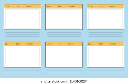 Creative vector illustration of professional film storyboard mockup isolated on transparent background. Art design movie story board layout template. Abstract concept graphic shot and scene element