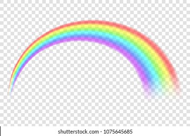 Creative vector illustration of rainbows in different shape isolated on transparent background. Fantasy art design. Spectrum pattern. Abstract concept graphic element. Gay, LGBT, homosexual symbols.