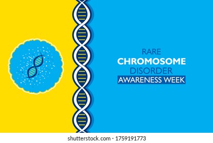 creative vector illustration of rare chromosome disorder awareness week concept poster design