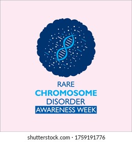 ilustración vectorial creativa de la conciencia del trastorno cromosómico raro semana concepto de diseño de afiche
