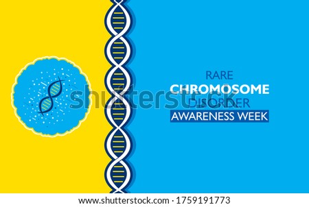 creative vector illustration of rare chromosome disorder awareness week concept poster design