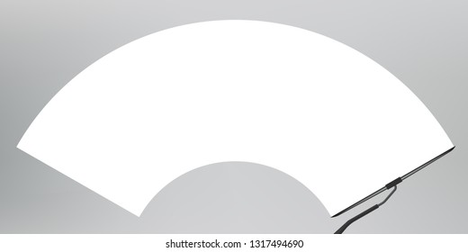 Creative vector illustration of realistic car windscreen wipe glass, wiper cleans the windshield isolated on transparent background. Art design window brush template. Abstract concept graphic element