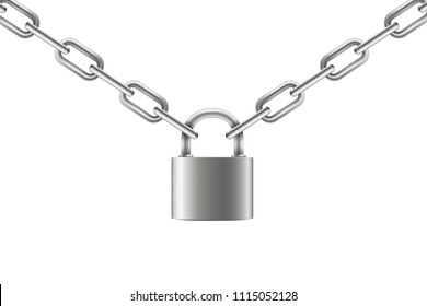 Creative vector illustration of realistic closed padlock for protection privacy isolated on transparent background. Art design metal steel lock. Closed and open. Abstract concept graphic element