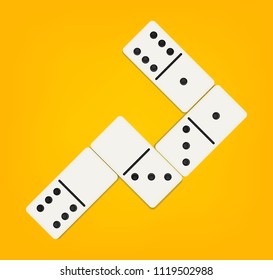 Creative vector illustration of realistic domino full set isolated on transparent background. Dominoes bones art design. Abstract concept 28 pieces for game graphic element