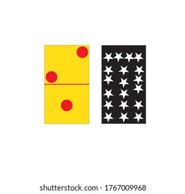 Creative vector illustration of realistic domino  isolated on white background. Dominoes bones art design. on modern style.