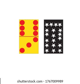Creative vector illustration of realistic domino  isolated on white background. Dominoes bones art design. on modern style.
