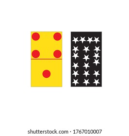 Creative vector illustration of realistic domino  isolated on white background. Dominoes bones art design. on modern style.