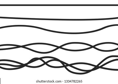 Creative Vector Illustration Of Realistic Electrical Wires Flexible Network, Connection Industrial Power Energy Cables Isolated On Transparent Background. Art Design. Abstract Concept Graphic Element.