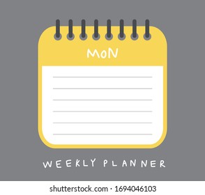 Creative vector illustration of realistic note pad lined paper page.