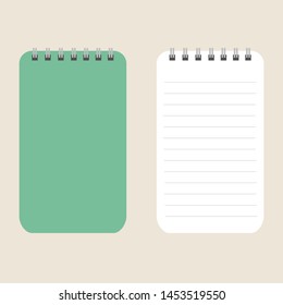 Creative vector illustration of realistic notebooks lined isolated on transparent background. Art design clean spiral notepad blank mockup template. Abstract graphic element