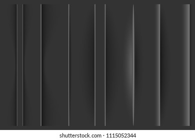 Creative vector illustration of realistic paper shadow dividers isolated on transparent background. Art design effect set. Abstract concept graphic element