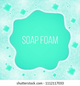 Creative vector illustration of realistic water air soap bubbles isolated on background. Art design shampoo foam backdrop. Abstract concept graphic element with copy space place for text