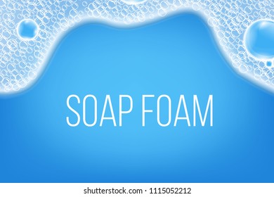 Creative vector illustration of realistic water air soap bubbles isolated on background. Art design shampoo foam backdrop. Abstract concept graphic element with copy space place for text