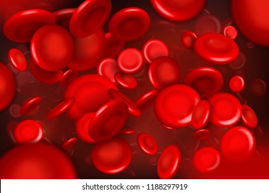 Creative vector illustration of red blood cells stream, microbiological medical erythrocyte background. Art design medicine. Abstract concept graphic science element