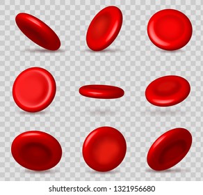 Creative vector illustration of red blood cells stream, microbiological medical erythrocyte isolated on white transparent background. Art design medicine. Abstract concept graphic science element