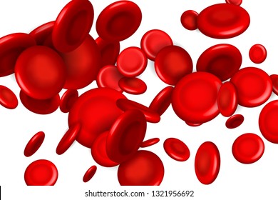 Creative vector illustration of red blood cells stream, microbiological medical erythrocyte background. Art design medicine. Abstract concept graphic science element