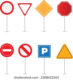 Creative vector illustration of road sign isolated on background. Art design. Abstract concept graphic element. Mockup template for a text. Highway traffic blank plate