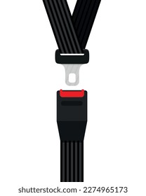 Creative vector illustration of safety seat belt, open and closed seatbelt isolated on transparent background. Art design road strap. Abstract concept car, airplane driver protection graphic element