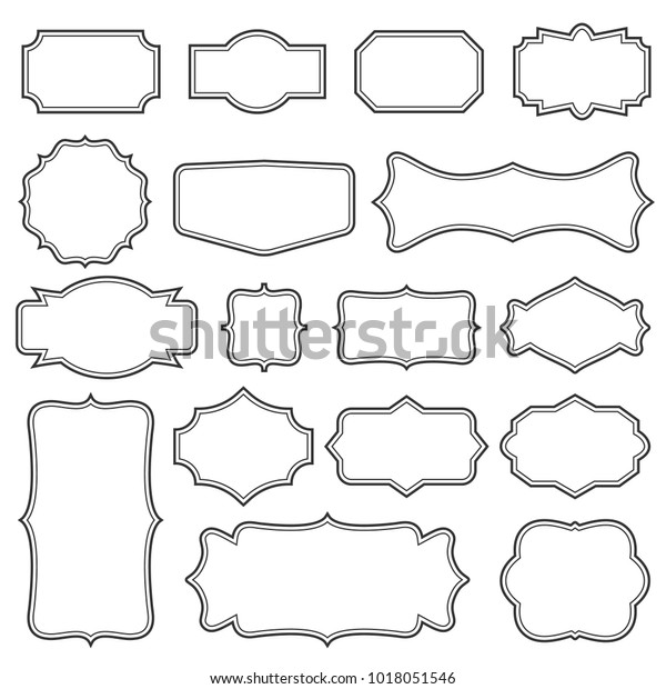 Creative
vector illustration set of decorative vintage frames isolated on
transparent background. Art design border labels. Blank frames
template. Abstract concept graphic retro
element