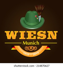 creative vector illustration set of labels, badges and design elements on the Oktoberfest beer festival