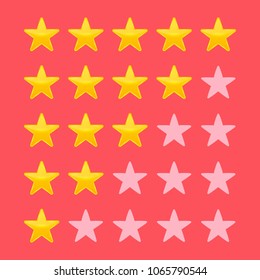 Creative vector illustration of star rating. Vote like ranking art design. Abstract concept graphic element. Choice rate. Infographic classification
