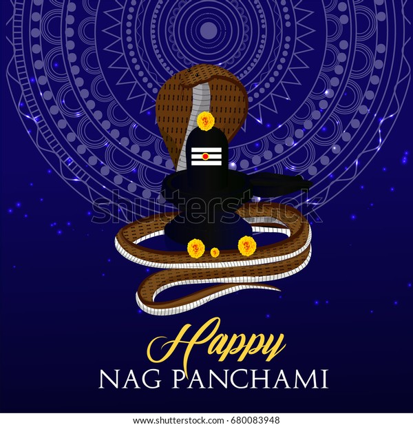 Creative Vector Illustration Subh Nag Panchami Stock Vector (Royalty ...