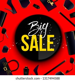 Creative vector illustration of super big sale special offer poster, banner, background. Art design black friday inscription template. Abstract concept graphic element