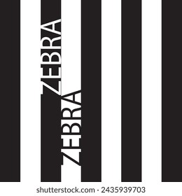 Creative vector illustration symbolizing wild african animal zebra