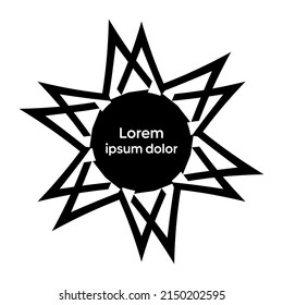 Creative vector illustration template for web, sticker. Desig cover with star.